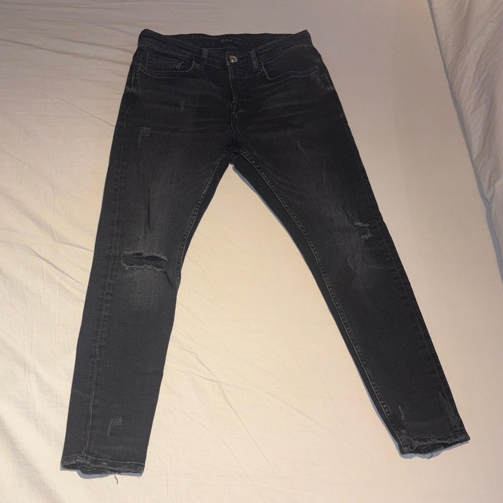 Zara Men's Dark Gray Skinny Jeans